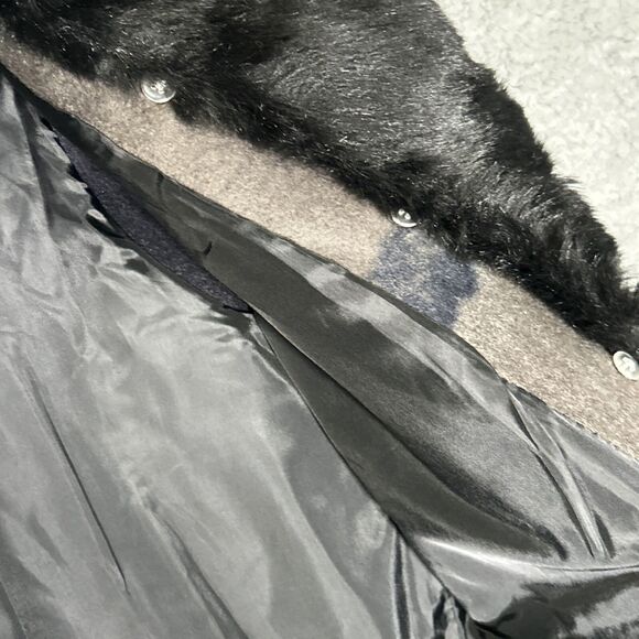 Democracy Removable Fur Collared Long Vest Size Small Stylish Pockets - Picture 7 of 8